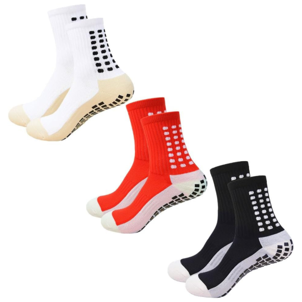 3 Pairs Men s Grip Soccer Anti Slip Athletic Socks (Various) Sale
