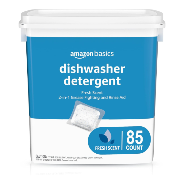 85-Count Amazon Basics Dishwasher Detergent Pacs (Fresh Scent) Cheap