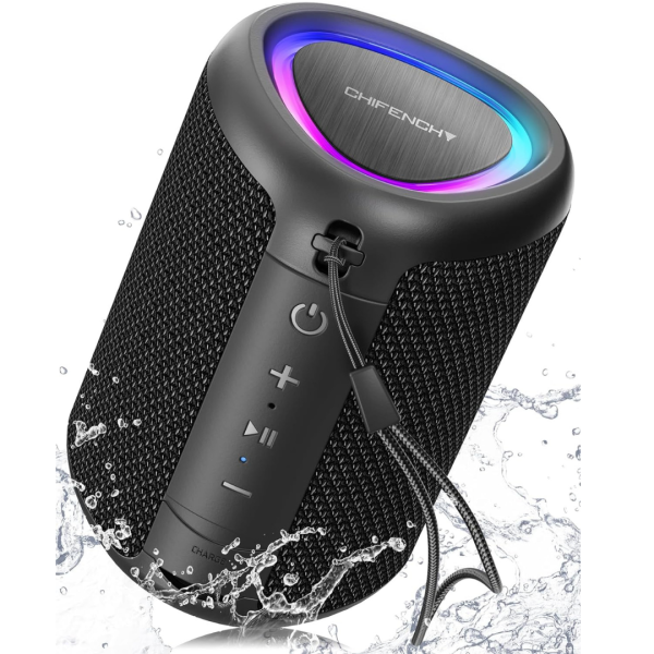 Chifenchy IPX5 Portable Bluetooth 5.3 Speaker With Lights For Discount