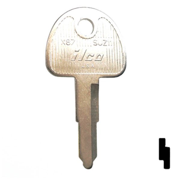 Uncut Key Blank | Suzuki Motorcycle | X87 ( SUZ11 ) For Sale - Image 2